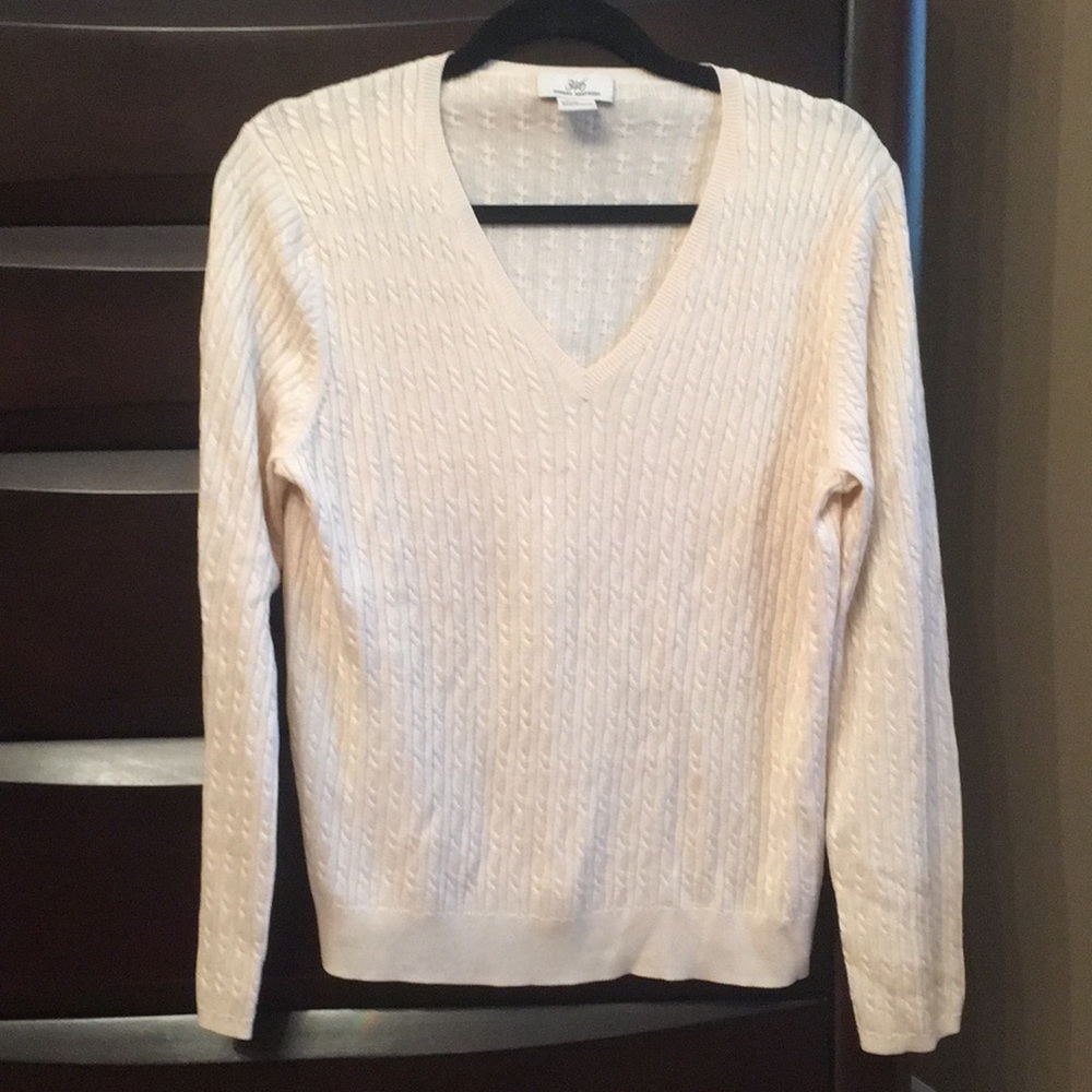 Silk & Cashmere Brooks Brothers V-Neck Sweater